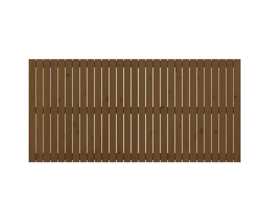 Tăblie de pat pentru perete, maro miere, 185x3x90 cm, lemn pin, 4 image