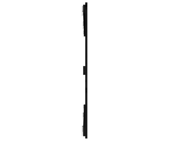 Tăblie de pat pentru perete, negru, 159,5x3x90 cm, 5 image
