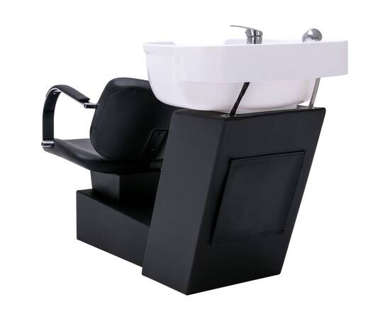 Unitate de șamponare cu scaun de salon, piele ecologică, 5 image