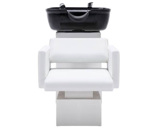 Unitate de șamponare cu scaun de salon, piele ecologică, 3 image