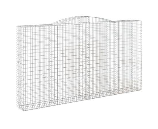 Coșuri gabion arcuite, 2 buc, 400x50x220/240cm, fier galvanizat, 3 image