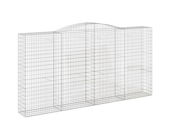 Coșuri gabion arcuite, 2 buc 400x50x200/220 cm, fier galvanizat, 3 image