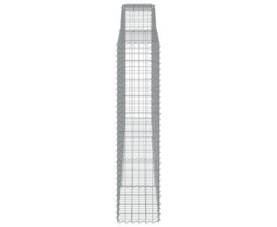 Coșuri gabion arcuite, 2 buc 400x50x200/220 cm, fier galvanizat, 5 image