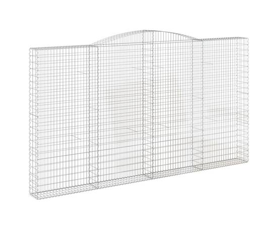 Coșuri gabion arcuite, 3 buc, 400x30x220/240cm, fier galvanizat, 3 image