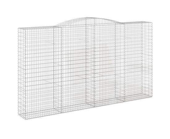 Coșuri gabion arcuite, 7 buc, 400x50x220/240cm, fier galvanizat, 3 image