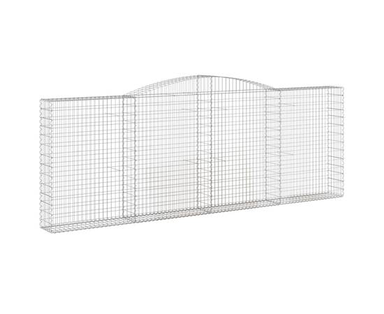 Coșuri gabion arcuite 2 buc, 400x30x140/160 cm, fier galvanizat, 3 image