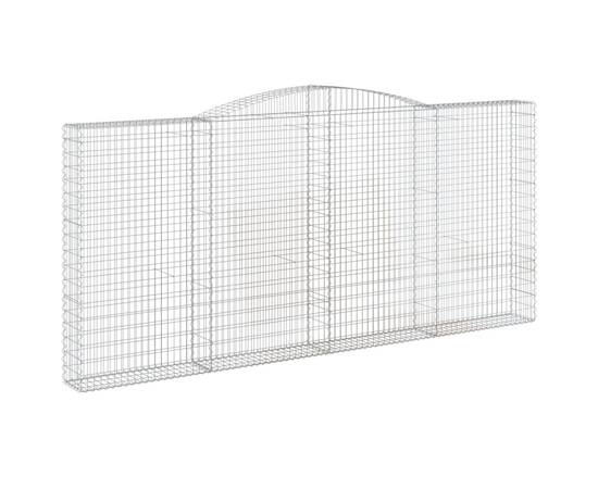 Coșuri gabion arcuite 2 buc, 400x30x180/200 cm, fier galvanizat, 3 image