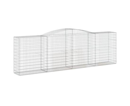 Coșuri gabion arcuite 2 buc, 400x50x120/140 cm, fier galvanizat, 3 image