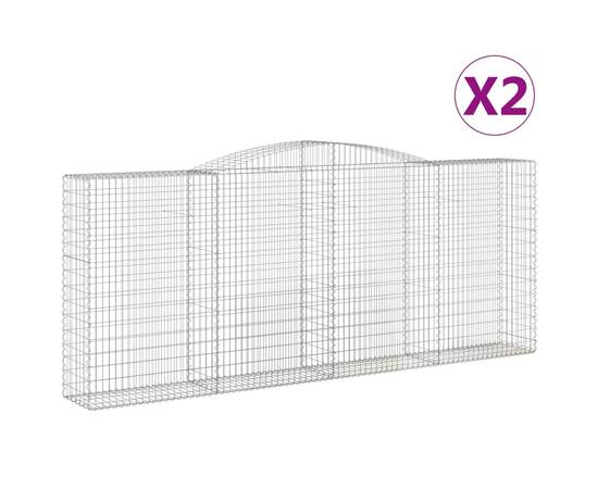 Coșuri gabion arcuite 2 buc. 400x50x160/180 cm, fier galvanizat, 2 image