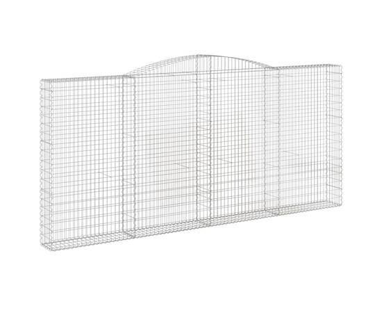 Coșuri gabion arcuite 4 buc, 400x30x180/200 cm, fier galvanizat, 3 image