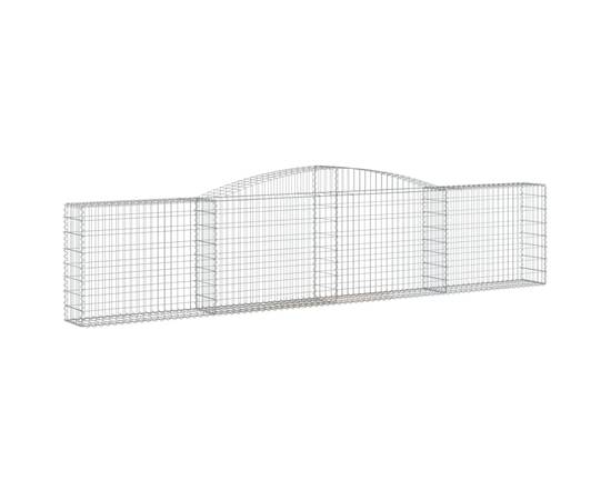 Coșuri gabion arcuite 4 buc, 400x30x80/100 cm, fier galvanizat, 3 image