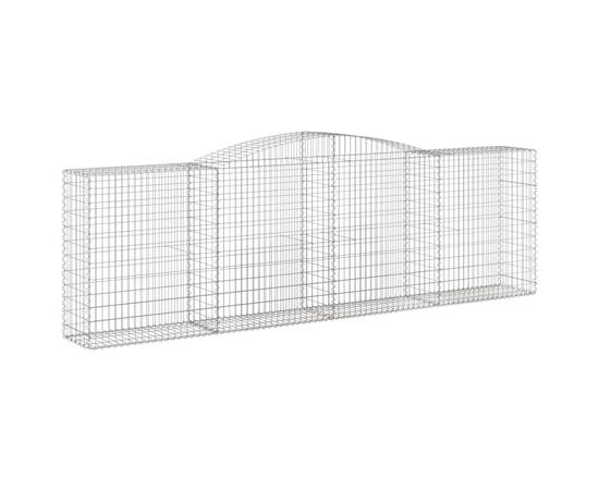 Coșuri gabion arcuite 4 buc, 400x50x120/140 cm, fier galvanizat, 3 image