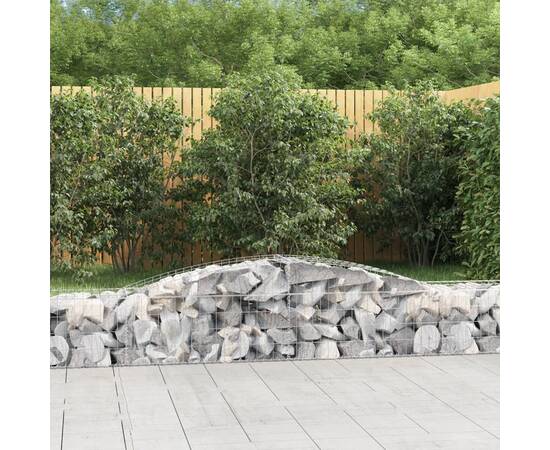 Coșuri gabion arcuite 4 buc, 400x50x40/60 cm, fier galvanizat