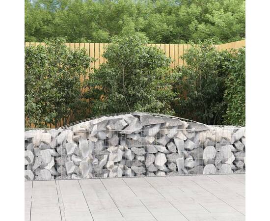 Coșuri gabion arcuite 4 buc, 400x50x60/80 cm, fier galvanizat