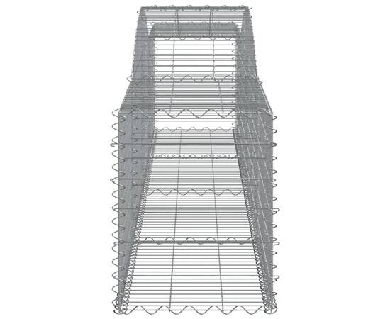 Coșuri gabion arcuite 4 buc, 400x50x60/80 cm, fier galvanizat, 5 image