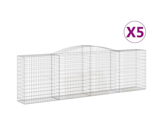 Coșuri gabion arcuite 5 buc, 400x50x120/140 cm, fier galvanizat, 2 image