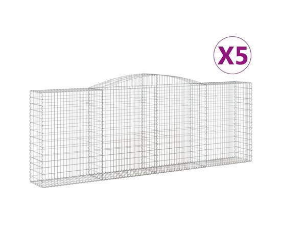 Coșuri gabion arcuite 5 buc, 400x50x140/160 cm, fier galvanizat, 2 image