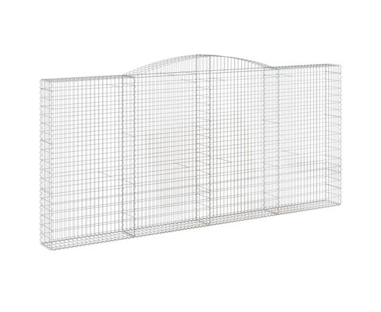 Coșuri gabion arcuite 6 buc, 400x30x180/200 cm, fier galvanizat, 3 image