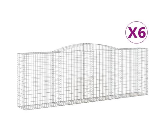 Coșuri gabion arcuite 6 buc, 400x50x140/160 cm, fier galvanizat, 2 image