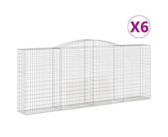 Coșuri gabion arcuite 6 buc. 400x50x160/180 cm, fier galvanizat, 2 image