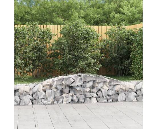 Coșuri gabion arcuite 6 buc, 400x50x40/60 cm, fier galvanizat