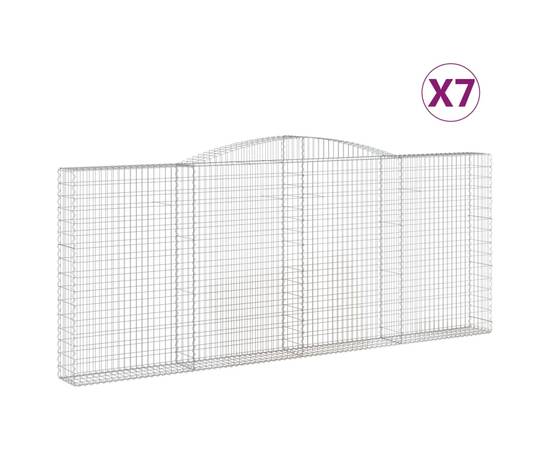 Coșuri gabion arcuite 7 buc. 400x30x160/180 cm fier galvanizat, 2 image