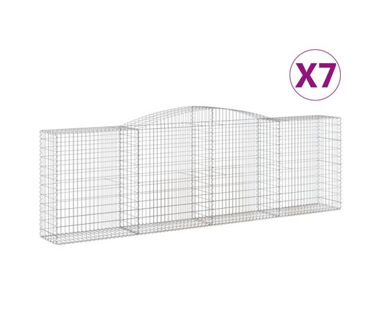 Coșuri gabion arcuite 7 buc, 400x50x120/140 cm, fier galvanizat, 2 image