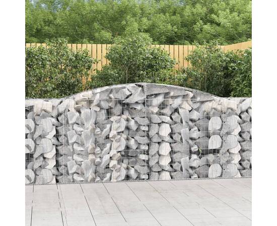 Coșuri gabion arcuite 9 buc, 400x50x100/120 cm fier galvanizat