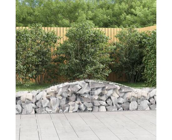 Coșuri gabion arcuite 9 buc, 400x50x40/60 cm, fier galvanizat