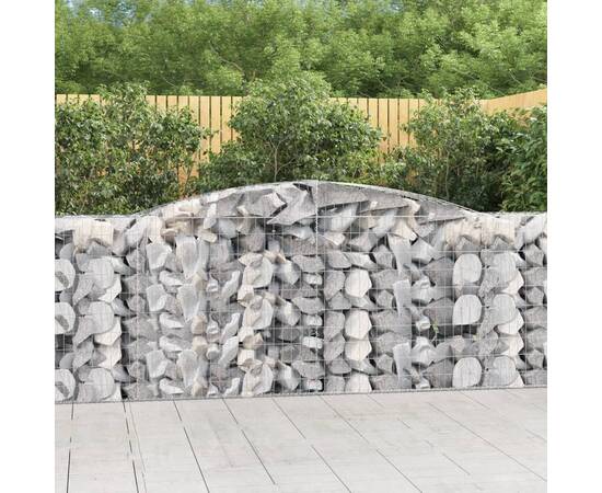 Coșuri gabion arcuite 4 buc, 400x50x100/120 cm fier galvanizat