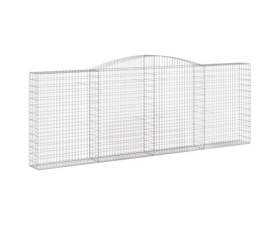 Coșuri gabion arcuite 7 buc, 400x30x140/160 cm, fier galvanizat, 3 image