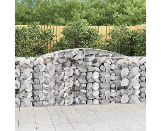 Coșuri gabion arcuite 8 buc, 400x50x100/120 cm fier galvanizat