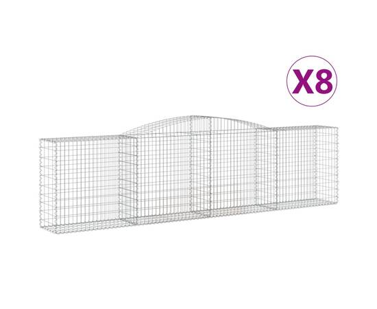 Coșuri gabion arcuite 8 buc, 400x50x100/120 cm fier galvanizat, 2 image