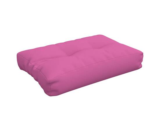 Pernă de canapea din paleți, roz, 60x40x12 cm, textil, 2 image