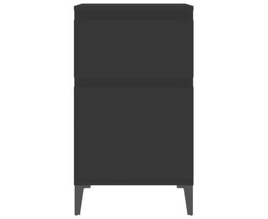 Noptiere, 2 buc., negru, 40x35x70 cm, 6 image