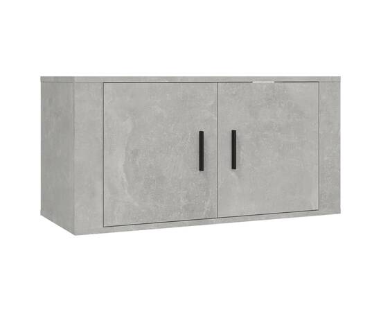 Dulapuri tv montate pe perete, 2 buc., gri beton, 80x34,5x40 cm, 4 image