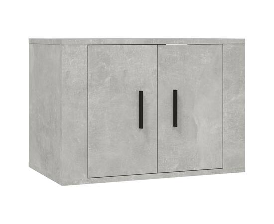 Set dulap tv, 2 piese, gri beton, lemn prelucrat, 4 image