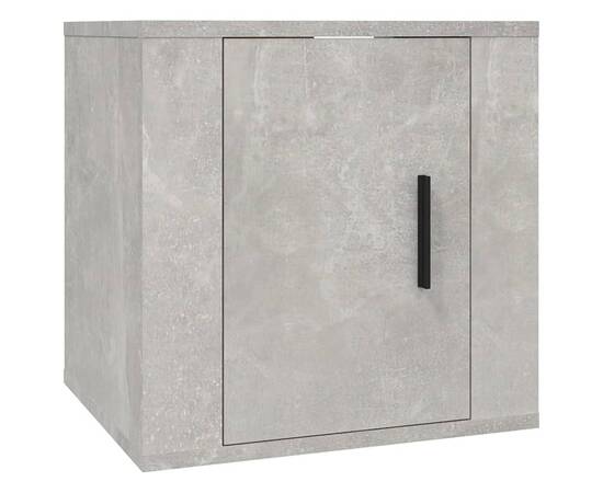 Set dulapuri tv, 3 piese, gri beton, lemn prelucrat, 6 image