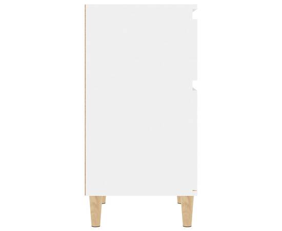 Noptieră, alb extralucios, 40x35x70 cm, 7 image