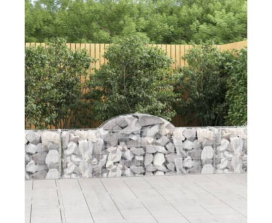 Coșuri gabion arcuite 11 buc, 200x30x60/80 cm, fier galvanizat