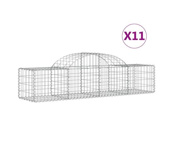 Coșuri gabion arcuite 11 buc, 200x50x40/60 cm, fier galvanizat, 2 image