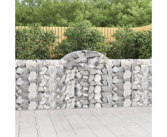 Coșuri gabion arcuite 13 buc, 200x30x100/120 cm fier galvanizat