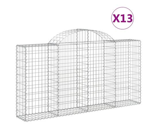 Coșuri gabion arcuite 13 buc, 200x30x100/120 cm fier galvanizat, 2 image