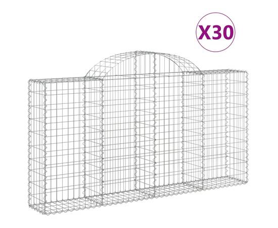 Coșuri gabion arcuite 30 buc, 200x30x100/120 cm fier galvanizat, 2 image