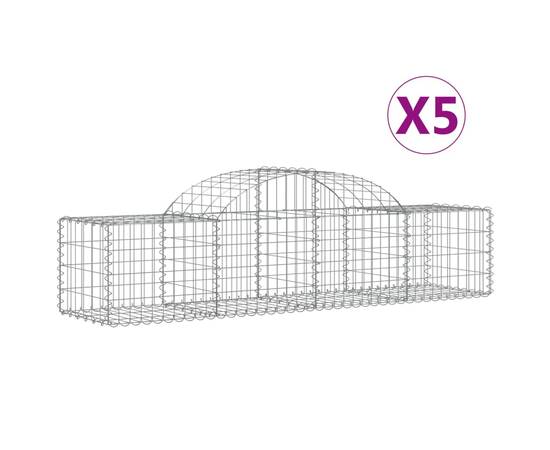 Coșuri gabion arcuite 5 buc, 200x50x40/60 cm, fier galvanizat, 2 image