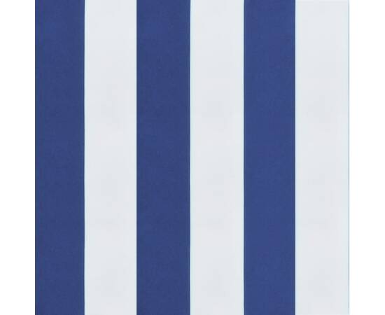 Pernă de bancă, dungi albastre și albe, 150x50x7 cm, textil, 8 image