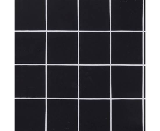Pernă de bancă, negru, 150x50x7 cm, model carouri, textil, 8 image