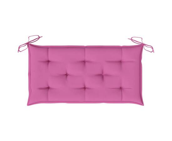 Pernă pentru bancă, roz, 100x50x7 cm, textil, 5 image