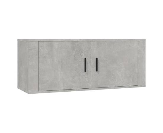 Set dulap tv, 5 piese, gri beton, lemn prelucrat, 6 image