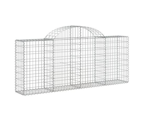 Coșuri gabion arcuite 15 buc, 200x30x80/100cm, fier galvanizat, 3 image